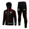 Chaqueta De Entrenamiento Con Capucha Manchester United 2022-23 Roja Negra - Hombre